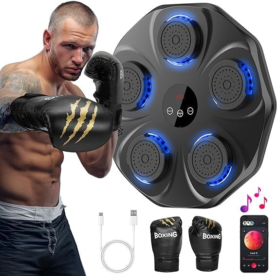 MAQUINA DE BOXEO MUSICAL + GUANTES GRATIS
