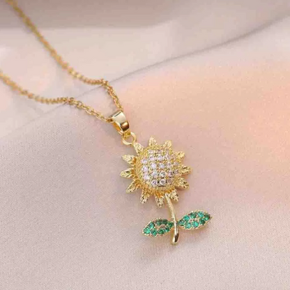 COLLAR DE GIRASOL GIRATORIO🌻✨