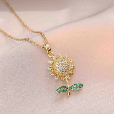 COLLAR DE GIRASOL GIRATORIO🌻✨