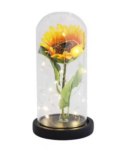 LAMPARA DE GIRASOL INFINITO + TARJETA DE AMOR🌻✨