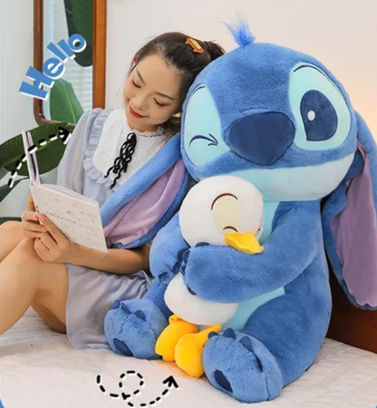 STITCH CON PATO 75 CM + TARJETA DE AMOR GRATIS🎁🍿🎬💙