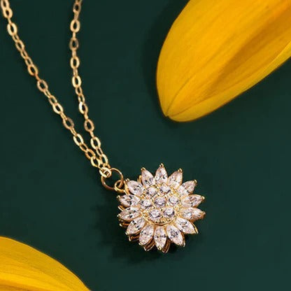COLLAR DE GIRASOL GIRATORIO🌻✨