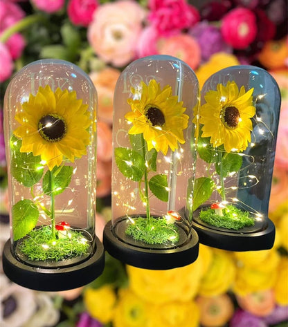 LAMPARA DE GIRASOL INFINITO + TARJETA DE AMOR GRATIS🌻💫✨