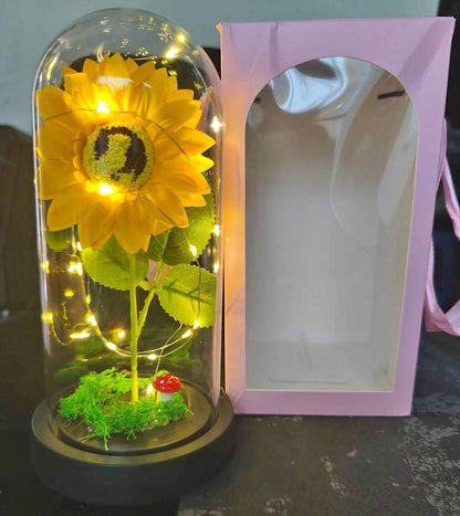 LAMPARA DE GIRASOL INFINITO + TARJETA DE AMOR GRATIS🌻💫✨