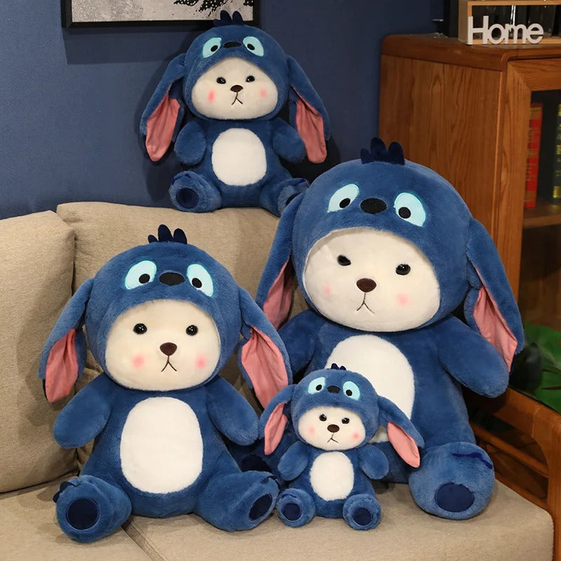 OSITO DISFRASADO DE STITCH + SET DE TULIPAN GRATIS💙🎁🌷