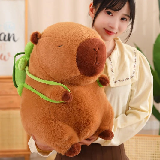 CAPIBARA CON MOCHILA DE TORTUGA + TARJETA PERZONALIZADA🧸✨