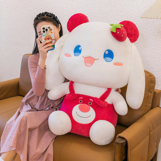 CINNAMOROLL CON OVEROL DE LOTSO + TARJETA DE AMOR🍓🎁