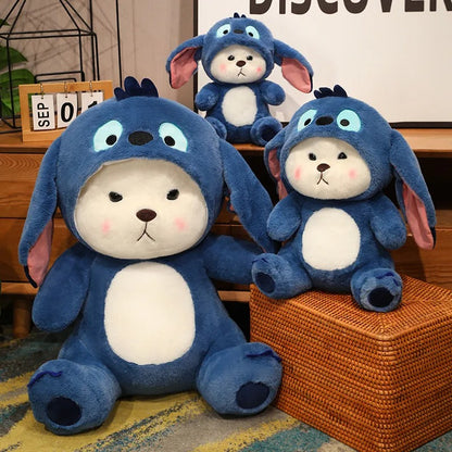 OSITO DISFRASADO DE STITCH + SET DE TULIPAN GRATIS💙🎁🌷