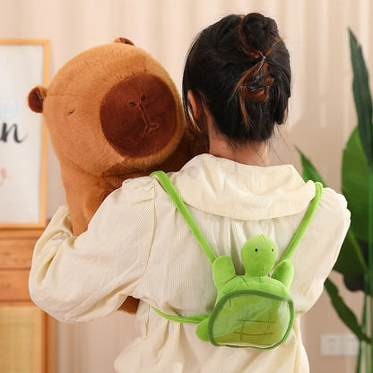 CAPIBARA CON MOCHILA DE TORTUGA + TARJETA PERZONALIZADA🧸✨
