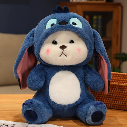 OSITO DISFRASADO DE STITCH + SET DE TULIPAN GRATIS💙🎁🌷